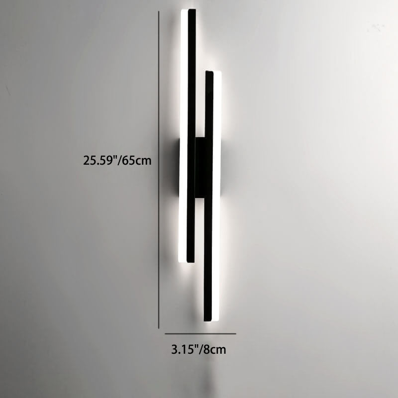 LuxLine Moderne LED Wandlampe | Minimalistisches Design | Eisen & Acryl | Dimmbares Licht