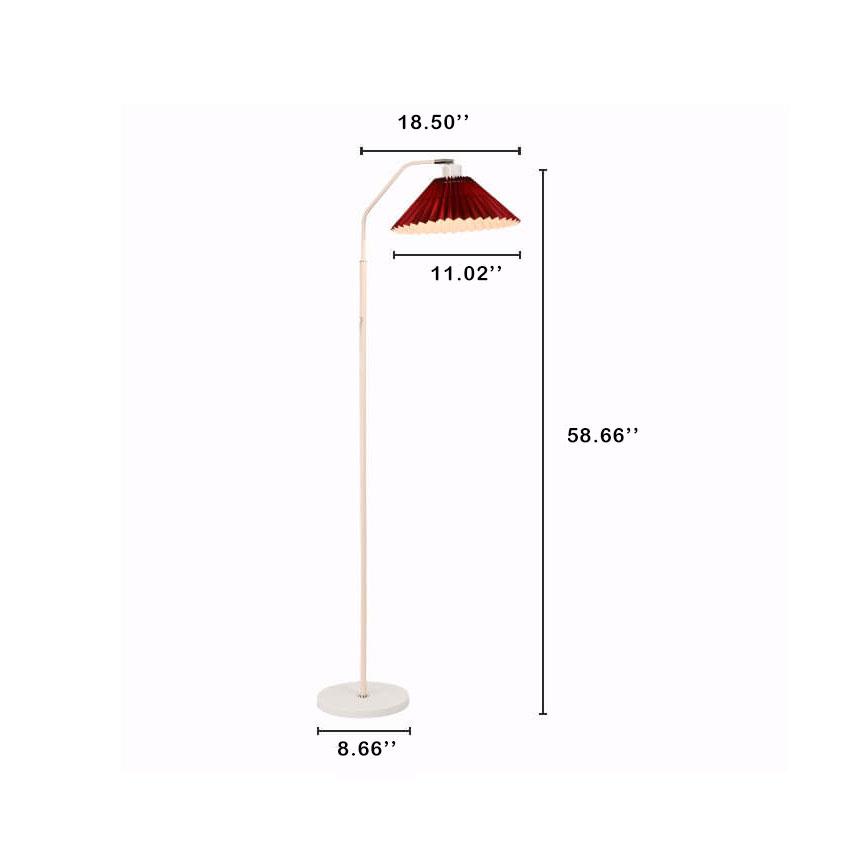 LumiFlair Minimalist Stehlampe | LED Lichtquelle | Verstellbar | Beige & Weinrot | Modernes Design