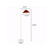 LumiFlair Minimalist Stehlampe | LED Lichtquelle | Verstellbar | Beige & Weinrot | Modernes Design