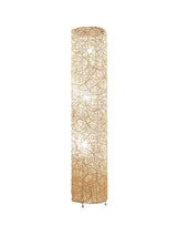 Ravara Column Minimalistische Rattan Stehlampe | Handgefertigtes Design | 3-Licht-LED-System | Natürliche Beleuchtung