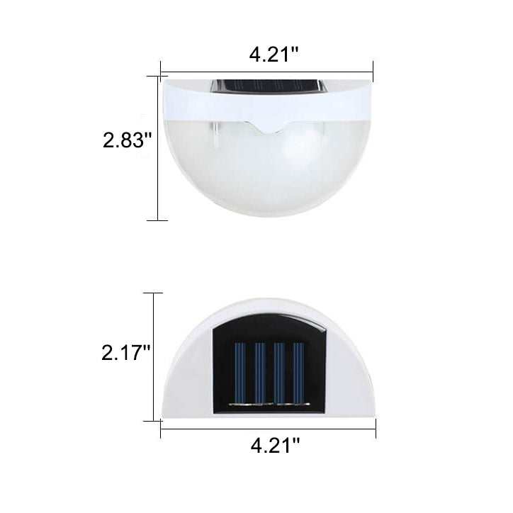 SolarCrest LED Wandleuchte | Halbkreis-Design | Solarbetrieben | Wasserdicht | Zaun- und Außenbeleuchtung