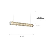 CrystalLine LED Kronleuchter | Modernes Minimalistisches Design | Lineares Kristall | Dimmbares Licht für Esszimmer & Wohnzimmer