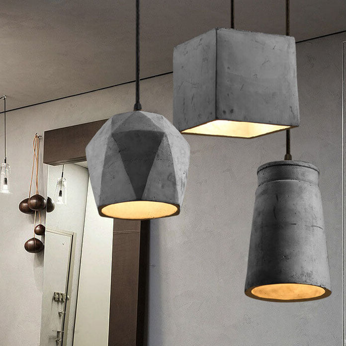 Cemantica Geometrische Pendelleuchte | Industrial Design | Betonoptik | Minimalistische Beleuchtung