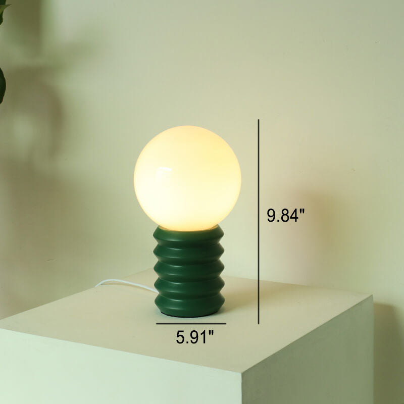 Glazaire Vintage Glas Tischlampe | Massives Design | Stimmungsvolle Beleuchtung | Deko für Zuhause