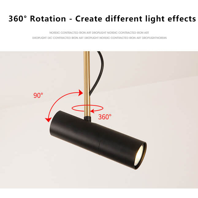 GlintBeam LED Spotlight Hängeleuchte | Minimalistisches Design | Gold | Modern & Funktional | Warmes Licht