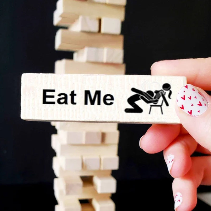 BlockBuster Naughty Jenga Spiel | Stapelspiel für Erwachsene | Lustiges Partyspiel | Familienspaß & Geschenkidee