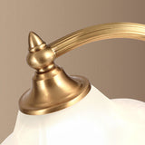 LustrePetal Vintage Tischlampe | Messing & Glasblüten-Design | Elegante 1-Licht Lampe | Dekoratives Licht