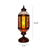 OttomaGlow Vintage Türkische Tischlampe | Buntglas-Laterne | 1-flammig | Orientalisches Design