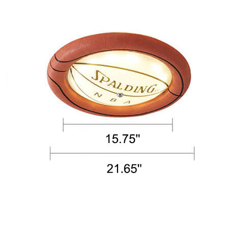 HoopLight Kreative Basketball-LED-Deckenleuchte | Flush Mount | Dimmbares Licht | Perfekt für Kinderzimmer & Sportfans