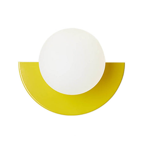 SferaLuxe Moderne Wandlampe | Minimalistisches Kugel-Design | Farbiges Glas | LED-Wandleuchte für Wohnräume