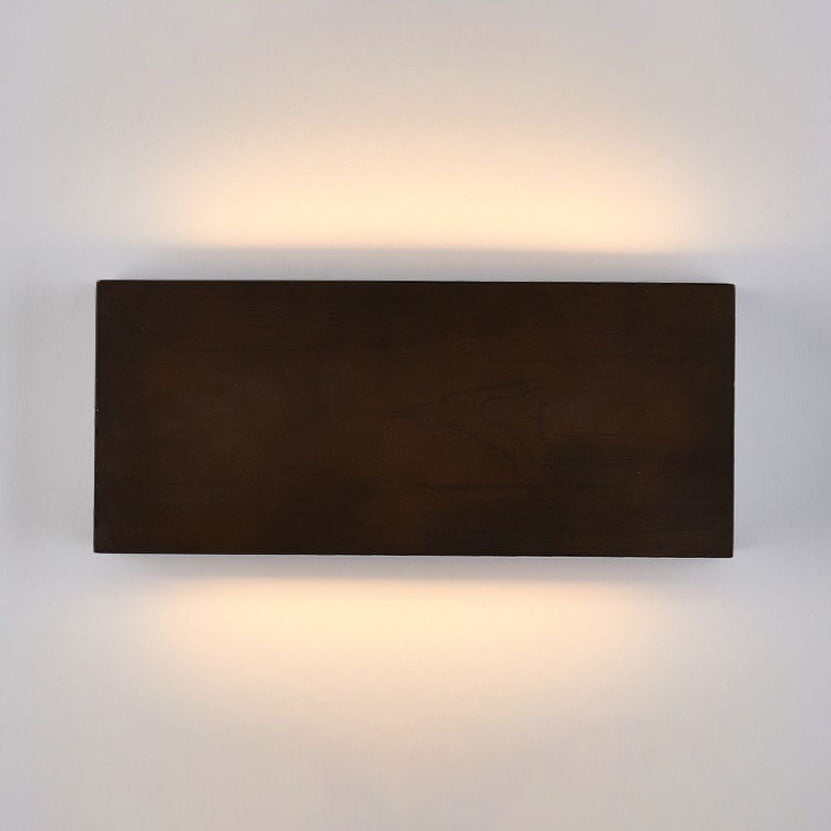 WabiLight Japanische Wabi-Sabi Holz-LED Wandlampe | Rechteckig oder Quadratisch | Warmes Ambiente