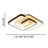 LumeoSquare LED Deckenleuchte | Modernes Aluminium Design | Semi-Flush Mount | Dimmbar | Quadratische Form