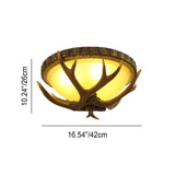 LumiHorn Vintage Deckenleuchte | Harz & Glas | 2/3/5-flammige Beleuchtung | Rustikaler Industrie-Stil