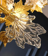 Leaforia Elegance Kronleuchter | Glas & Aluminium Design | 6-flammig | Moderne Beleuchtung