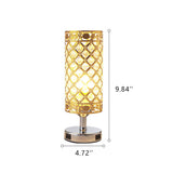 LustraTouch Tischlampe | Zylindrischer Metallschirm | USB-Ladefunktion & Touch-Schalter | Moderne 1-Licht LED Leuchte