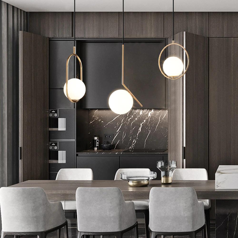 LunaHarmony Glas Pendelleuchte | Elegantes Design | Dimmbare LED | Perfekte Beleuchtung für Zuhause