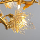 Leaforia Elegance Kronleuchter | Glas & Aluminium Design | 6-flammig | Moderne Beleuchtung