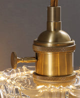 Bellux Glas Pendelleuchte | Modernes Glockenschirmdesign | Messingoptik | 1-flammig | Luxuriöse Beleuchtung