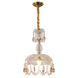 CrystalVive Pendelleuchte | Luxus Kristallkuppel | Moderne 1-Licht Hängelampe | Elegante Beleuchtung für Zuhause
