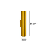 LightVibe Aluminium Wandleuchte Zylinder | 2-flammig | Modernes Design | Innen & Außen