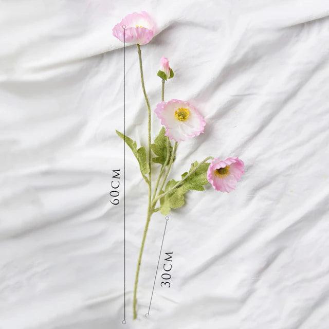 BloomCharm Künstliche Blumen Deko | Realistische Mohnblumen | Verschiedene Farben & Größen