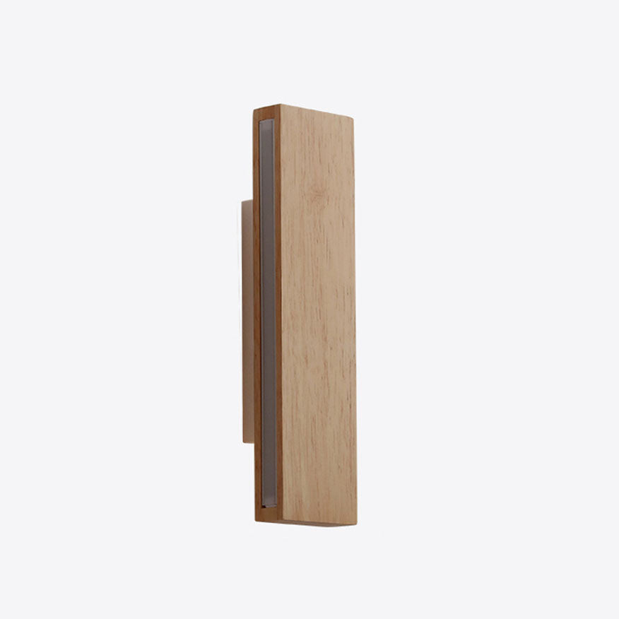 LumoLog Japanischer Minimalistischer Rotierender LED Wandstrahler | Holzoptik | Dimmbar | Modernes Design für Zuhause