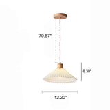Eleglite Nordic Design Pendelleuchte | Minimalistischer Stil | Gefalteter Lampenschirm | 1-Licht Hängelampe