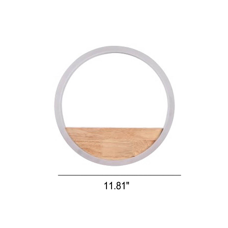 Lumoshelf LED Wandleuchte | Massivholz mit Ablage | Runde Wandlampe | Warm- & Weißlicht