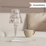 LuxeCrystal Premium LED Tischlampe | Kabellos | Dimmbare Kristallbeleuchtung | Stimmungslicht & Dekoration
