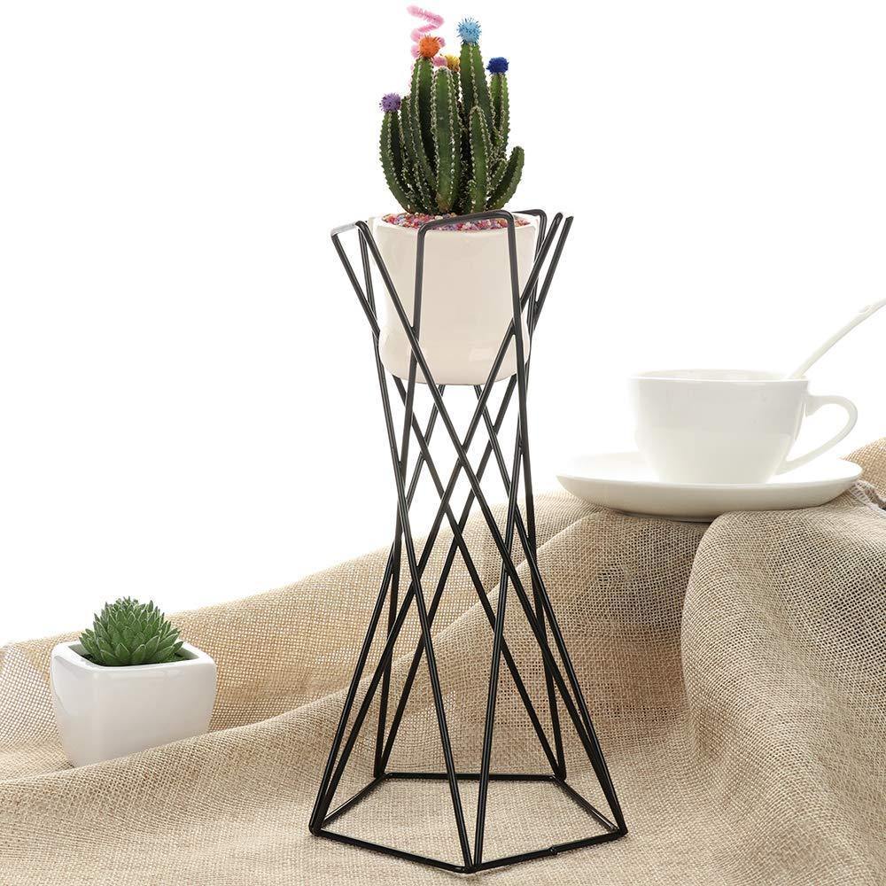 GeoTwist Metall Air Pflanzenhalter | Modernes Design | Geometrische Deko