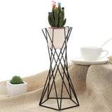 GeoTwist Metall Air Pflanzenhalter | Modernes Design | Geometrische Deko