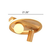 Velustra Nordic Holz LED Deckenleuchte | Modernes Design | Energieeffizient | Runde Holzlampe für Zuhause