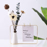 FrameVase - Metall Bilderrahmen mit Keramikvase und Clips | Dekorative Fotoanzeige | Moderne Wohndeko