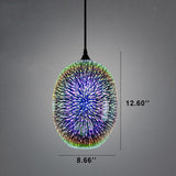CelestaFlare Kreative 3D-Feuerwerk-Pendelleuchte | Glasdesign | Modernes Stimmungslicht | Dekorative Hängelampe für Zuhause