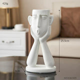 EmotionFaces Keramik Pflanztopf-Skulpturen Trio | Künstlerisches Design | Dekorative Pflanzgefäße