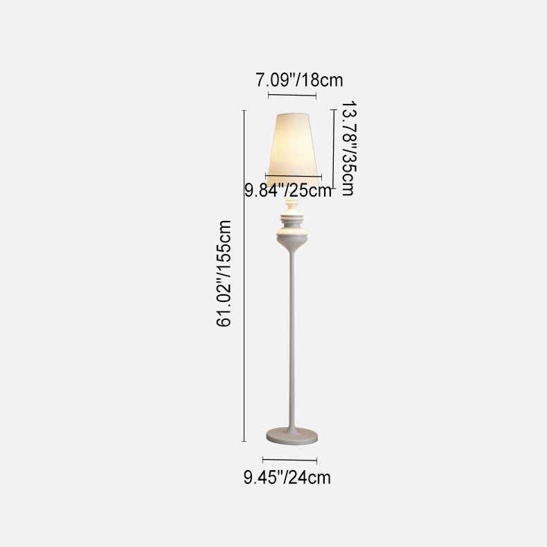 Glorovia Stehende Stofflampe | Modernes Kegeldesign | Stabiler Eisenfuß | Stimmungsvolle Beleuchtung für Wohnzimmer