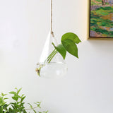 GlasLuxe 3-teiliges Set Glas-Hänge-Terrarienvasen | Elegante Pflanzenhalter | Deko für Zuhause