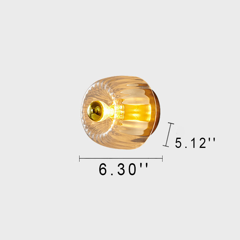 Solara Luxury Glas-Design Deckenleuchte | Kupfer-Sonnengestaltung | Wand- & Deckenmontage | Premium Wohnambiente