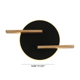 Nordic Creative Flat Round 1-Light LED Wall Sconce Lamp With USB Port And Switch