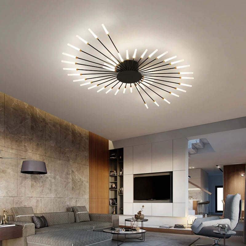StarBurst Feuerwerk Deckenleuchte | Moderne LED Pendelleuchte | Stimmungsvolles Dekolicht für Zuhause