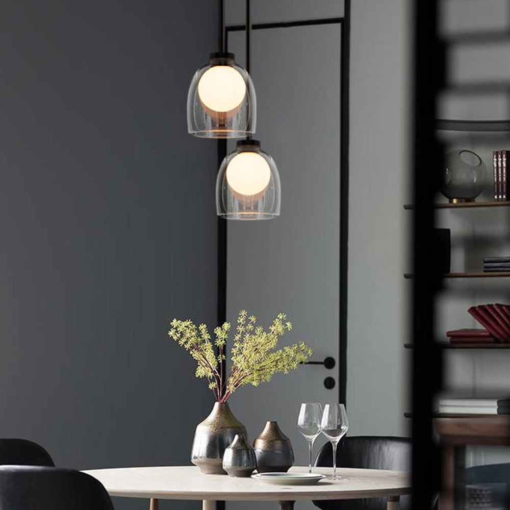 CrystalOrbe Glas-Kronleuchter mit Modernem Design | Elegante Beleuchtung | Ideal für Wohnzimmer & Esszimmer