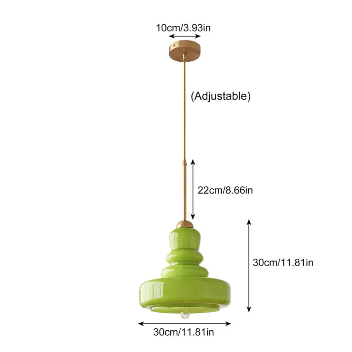 LumaForm Bauhaus Glas Pendelleuchte | Elegantes Kürbis-Design | Dimmbares Licht | Moderne Deckenleuchte