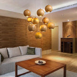LumiOrba Moderne Hölzerne Kugel Pendelleuchte | Nordic Design | Vielseitige Beleuchtung