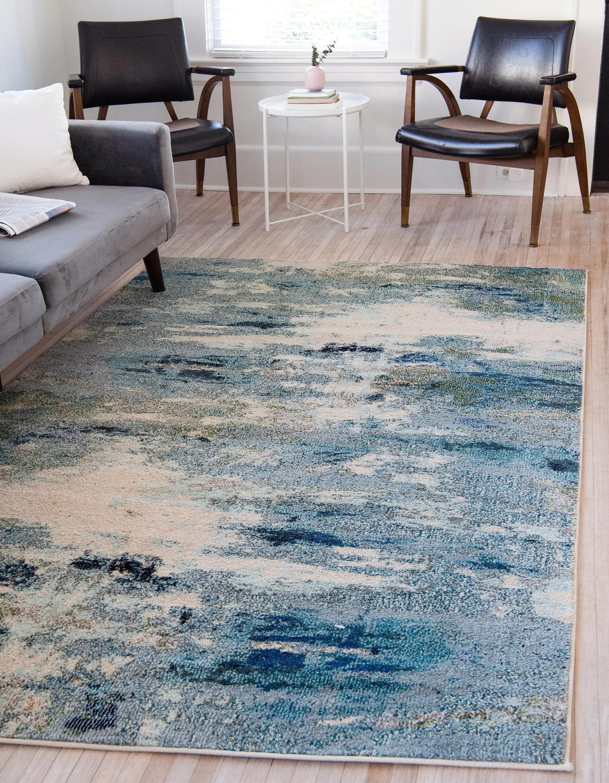 AquarelLuxe Teppich - Wasserfarben-Design | Hochwertiger Teppich für Wohn- & Schlafzimmer | Weich & Pflegeleicht