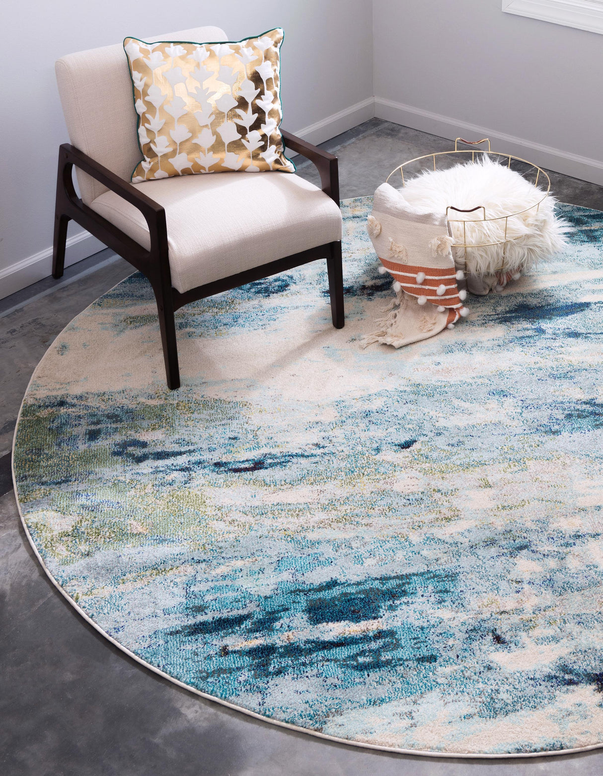 AquarelLuxe Teppich - Wasserfarben-Design | Hochwertiger Teppich für Wohn- & Schlafzimmer | Weich & Pflegeleicht