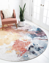 ColorNova Moderner Teppich mit Farbspritz-Design | Hochwertiger Wohnteppich | Vielseitig einsetzbar | Stilvolle Wohnkultur