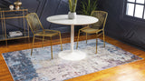 BlueHaven Eleganz Teppich | Moderne Blau-Grau Area Rug | Rechteckig & Rund