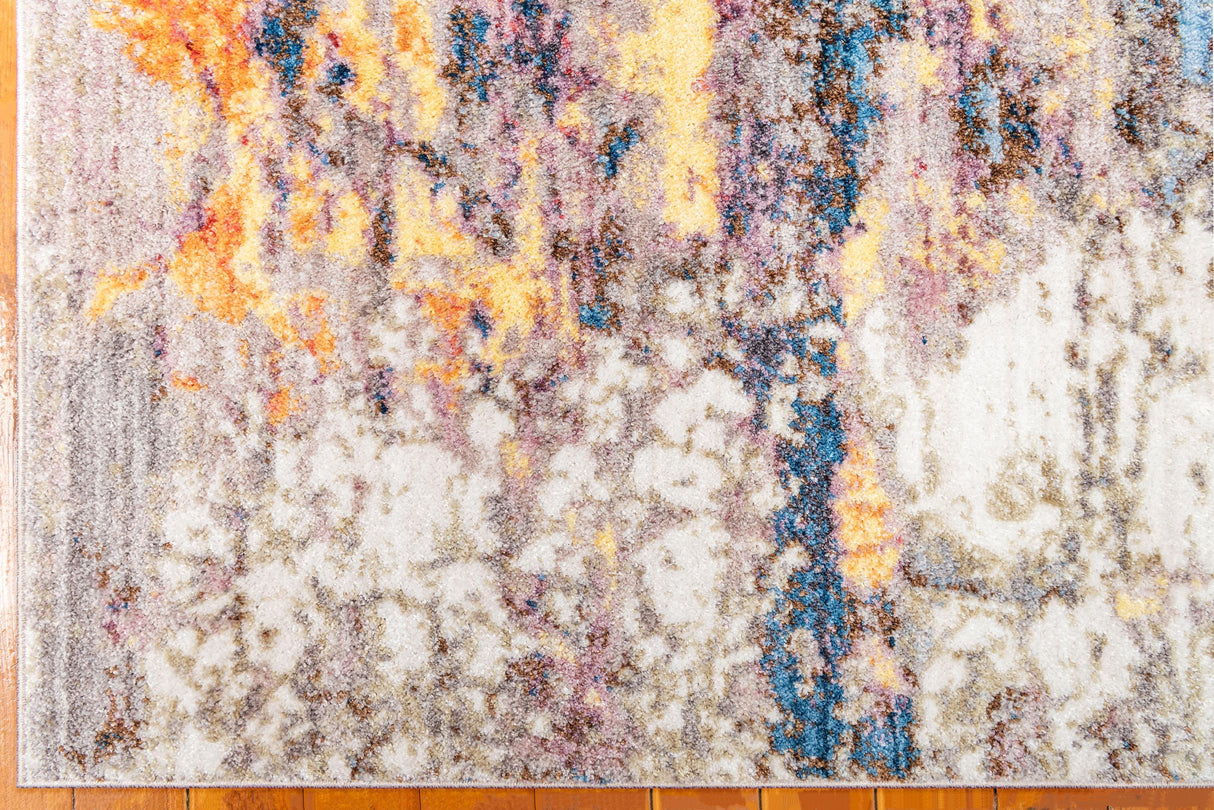 ColorWave - Moderner Design Teppich | Farbige Akzente | Weich & Strapazierfähig | Perfekte Wohnraumdeko