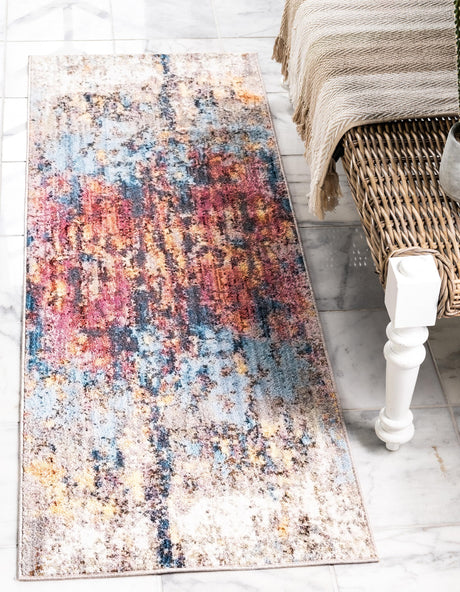 ColorWave - Moderner Design Teppich | Farbige Akzente | Weich & Strapazierfähig | Perfekte Wohnraumdeko