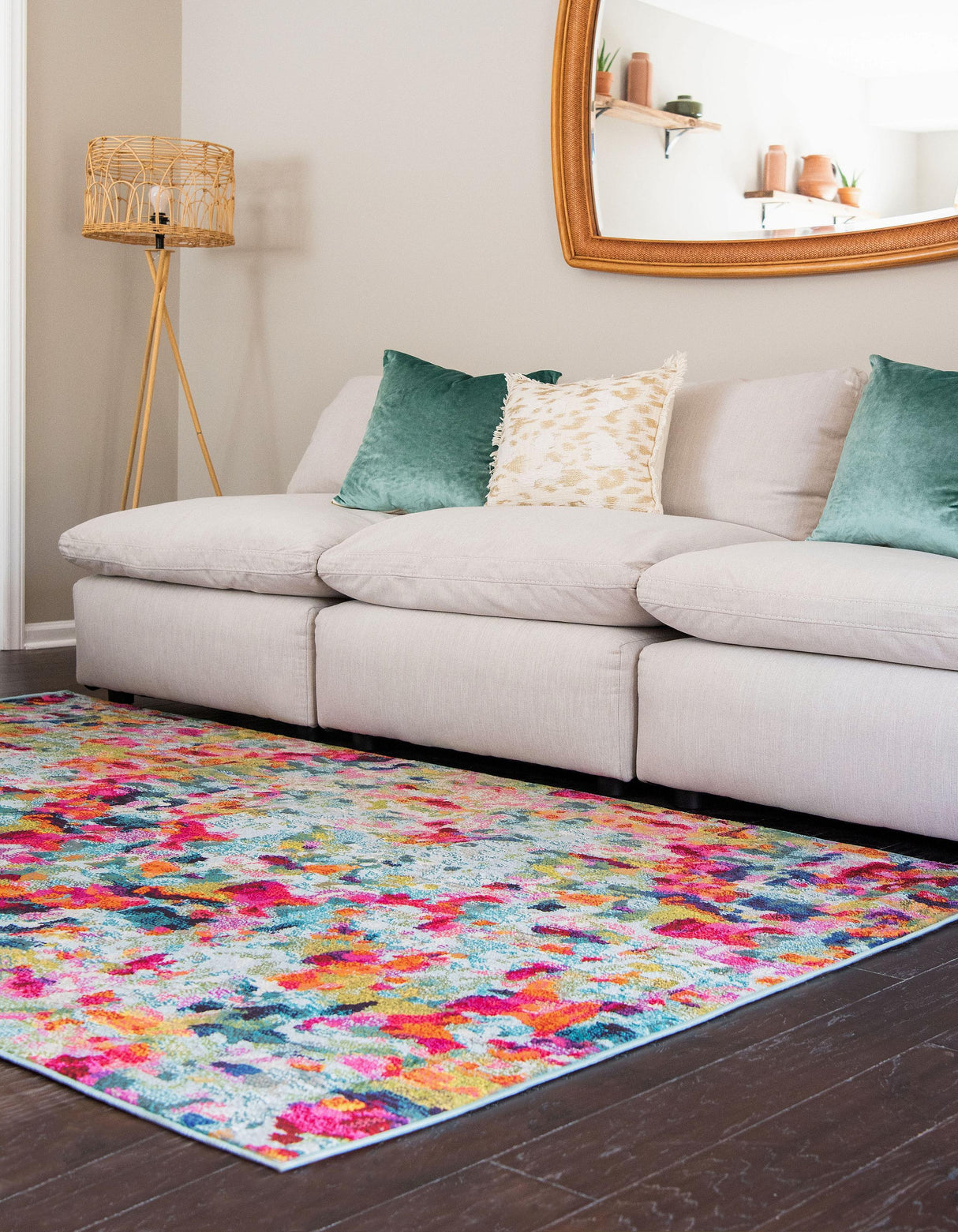 ArtisLoom - Art Deco Teppich in Multicolor Design | Moderner Stil | Luxuriöse Wohnraumgestaltung